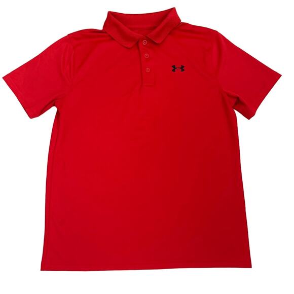 Under Armour Red Performance Polo Size Youth X-Large - Picture 1 of 2